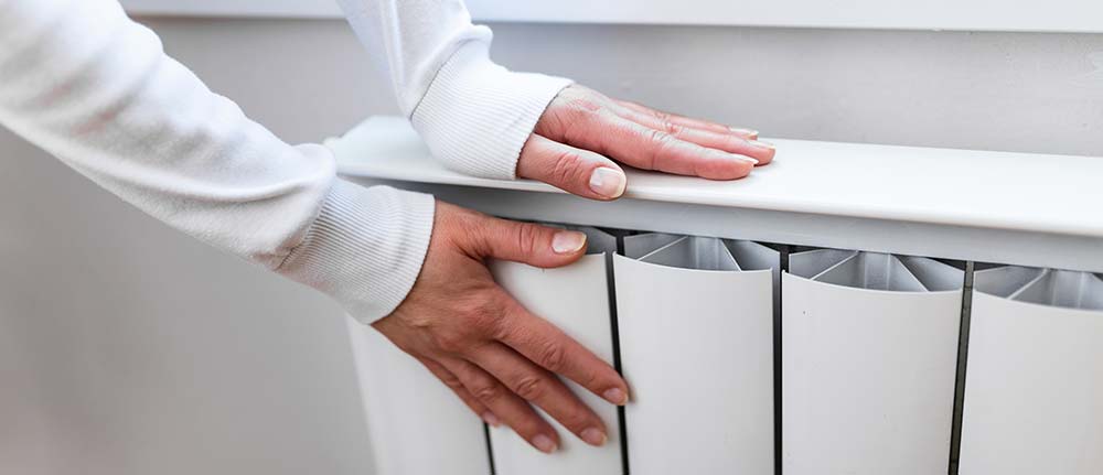 White modern radiator